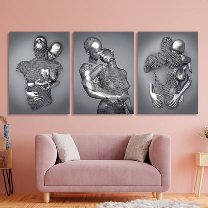 Modular for the bedroom silver statues Multi Panel Canvas Wall Art Print