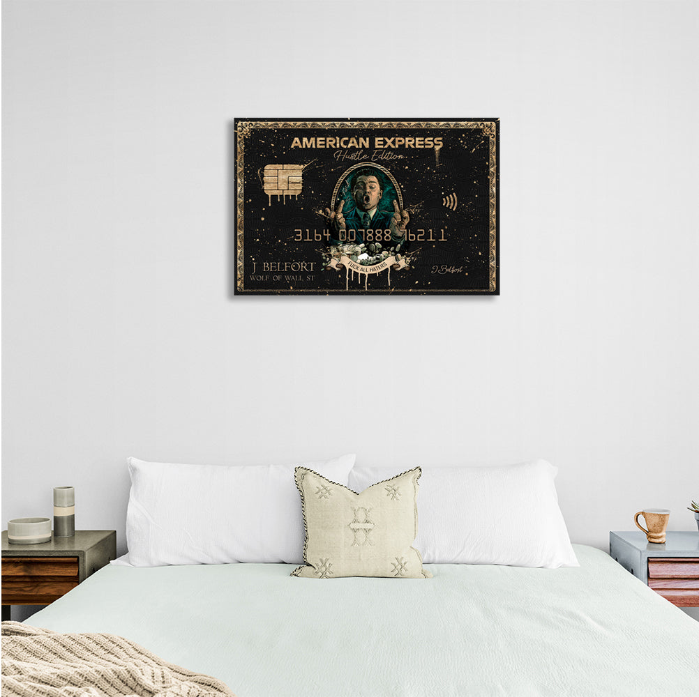 American Express Wolf of Wall Street Motivational Canvas Wall Art Print