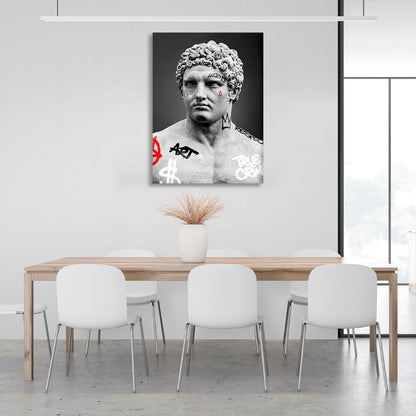 Greek sculpture statue of a man Canvas Wall Art Print