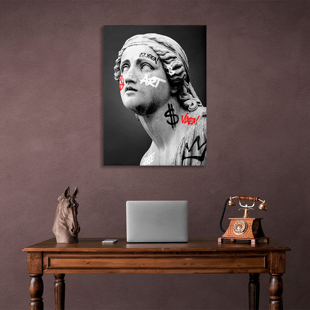 Greek sculpture statue of a woman Canvas Wall Art Print