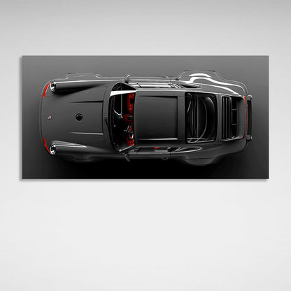 Porsche top view Canvas Wall Art Print