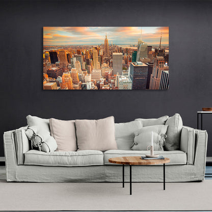 Evening New York Canvas Wall Art Print