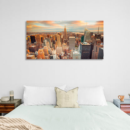 Evening New York Canvas Wall Art Print