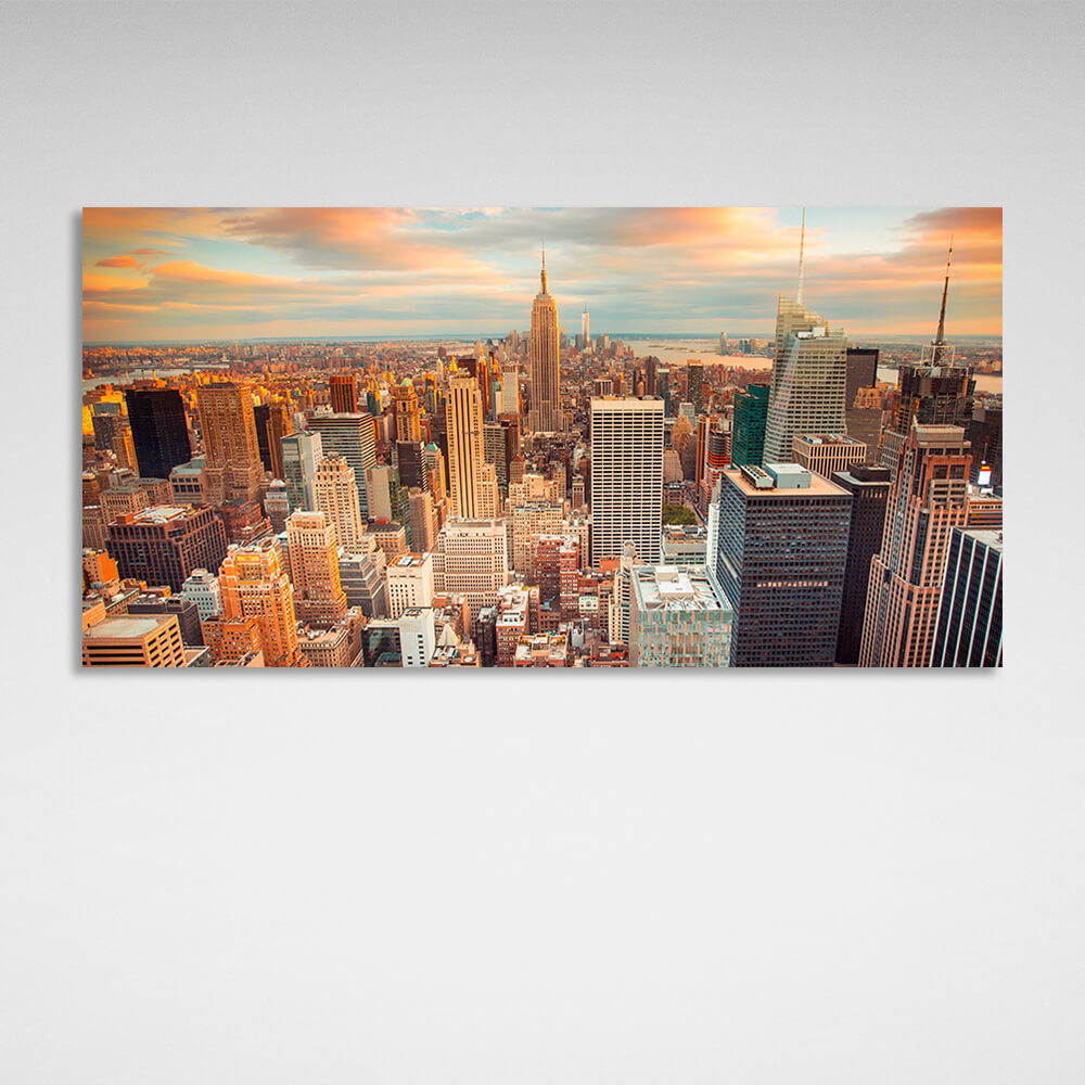 Evening New York Canvas Wall Art Print