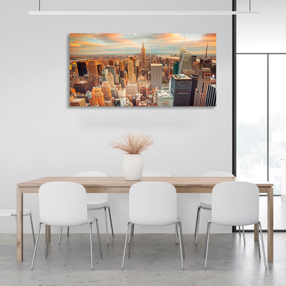 Evening New York Canvas Wall Art Print