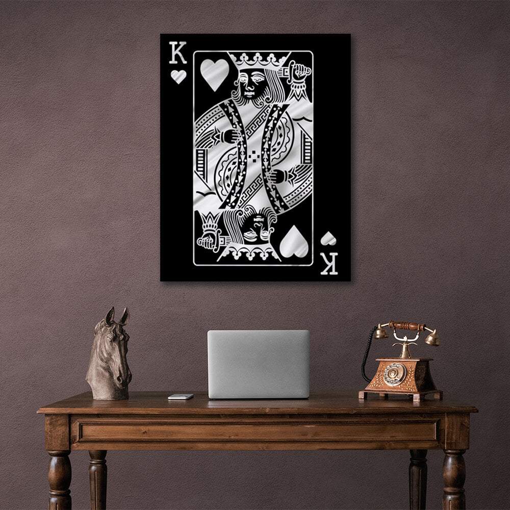 To motivate King Silver Motivational Canvas Wall Art Print