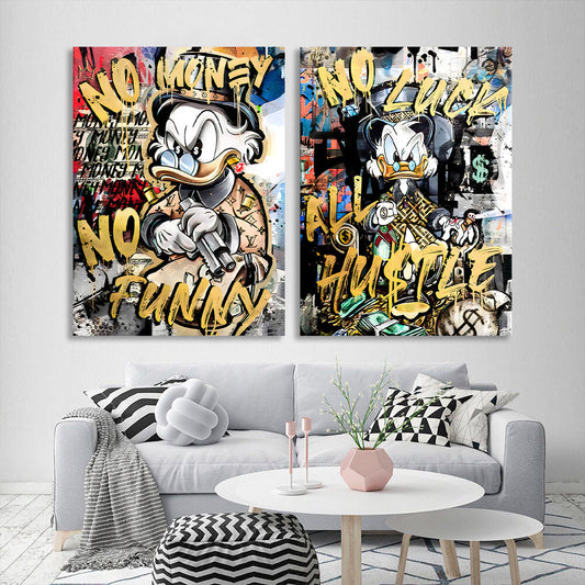 Modular Graffiti-style Scrooge Multi Panel Canvas Wall Art Print