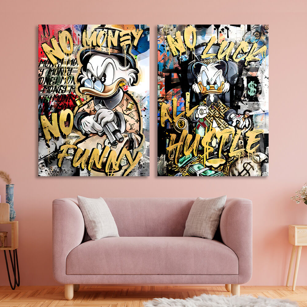 Modular Graffiti-style Scrooge Multi Panel Canvas Wall Art Print