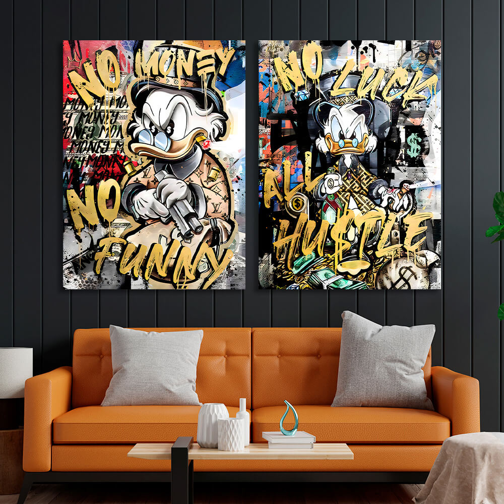 Modular Graffiti-style Scrooge Multi Panel Canvas Wall Art Print