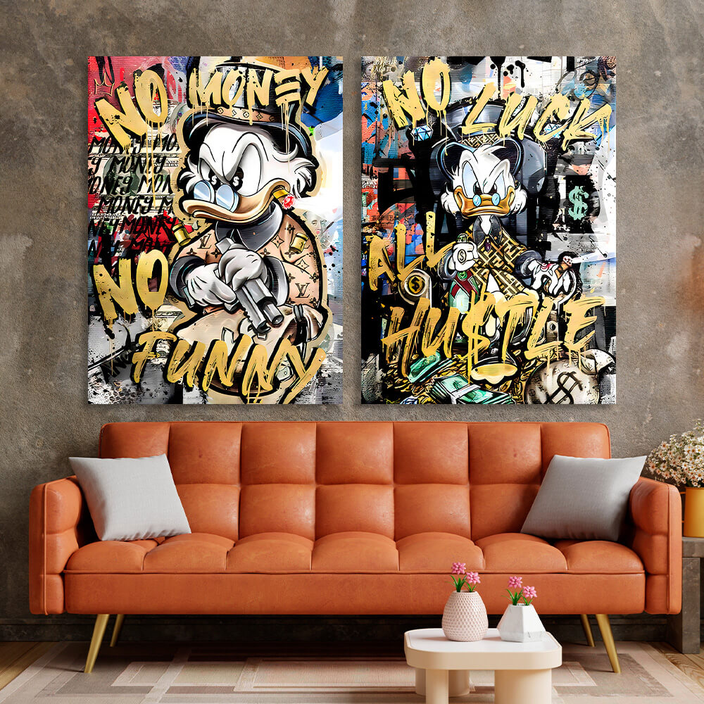 Modular Graffiti-style Scrooge Multi Panel Canvas Wall Art Print