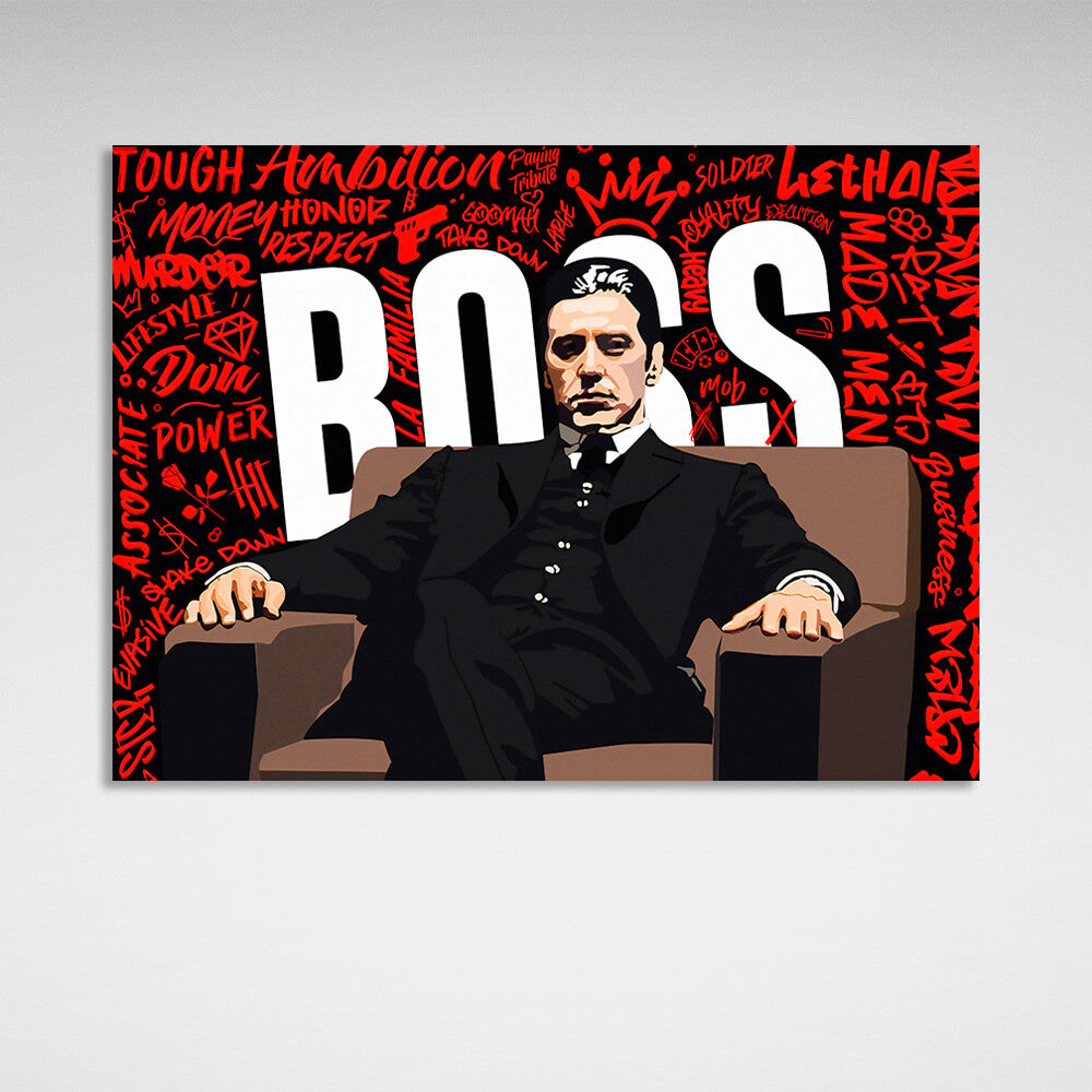 Tony Montana's boss  Motivational Canvas Wall Art Print