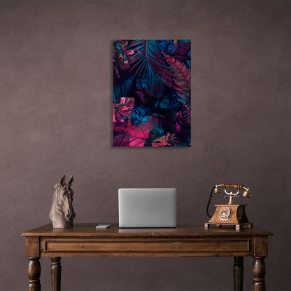 Blue-purple leaves Canvas Wall Art Print