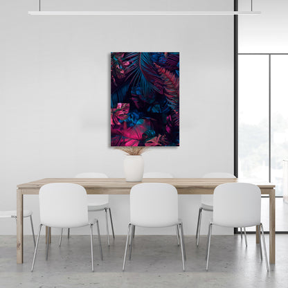 Blue-purple leaves Canvas Wall Art Print