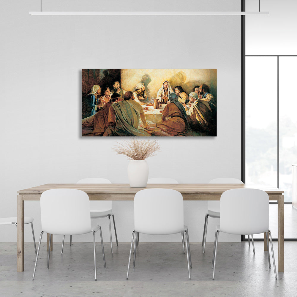 Jesus Last Supper Reproduction Canvas Wall Art Print