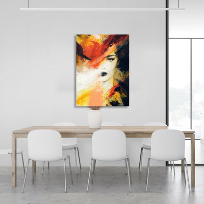 A woman in colors Canvas Wall Art Print