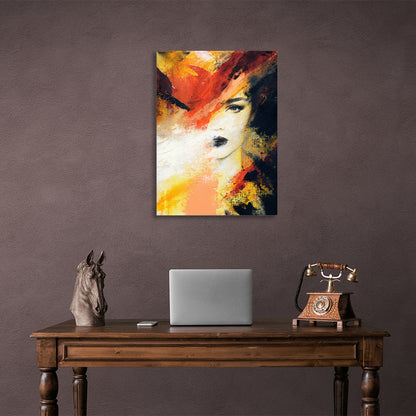 A woman in colors Canvas Wall Art Print