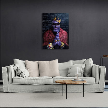 Thanos in a crown and ring  Canvas Wall Art Print