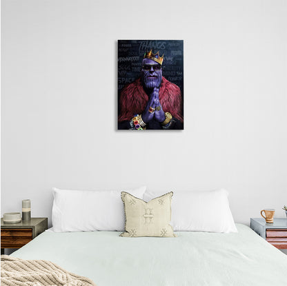 Thanos in a crown and ring  Canvas Wall Art Print