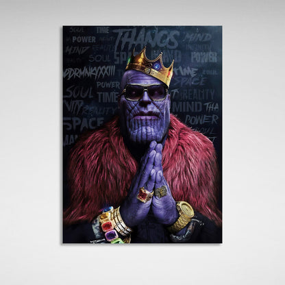 Thanos in a crown and ring  Canvas Wall Art Print