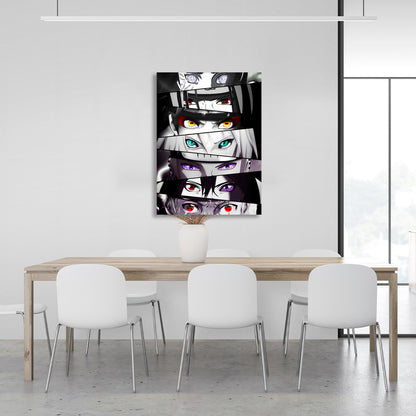 Naruto anime character eyes Canvas Wall Art Print