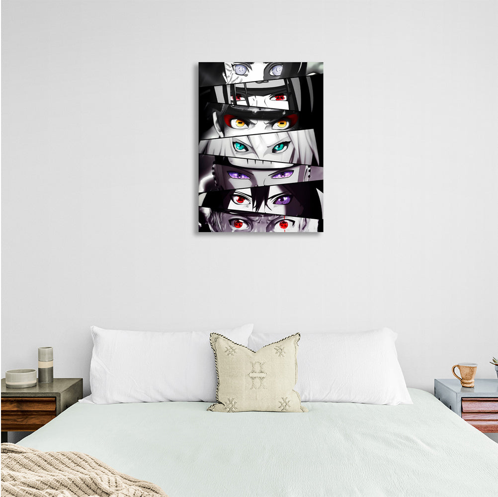 Naruto anime character eyes  Canvas Wall Art Print