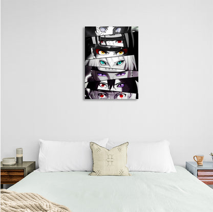 Naruto anime character eyes Canvas Wall Art Print