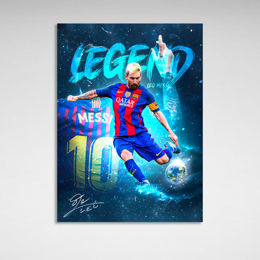 Lionel Messi Barcelona Legend Canvas Wall Art Print