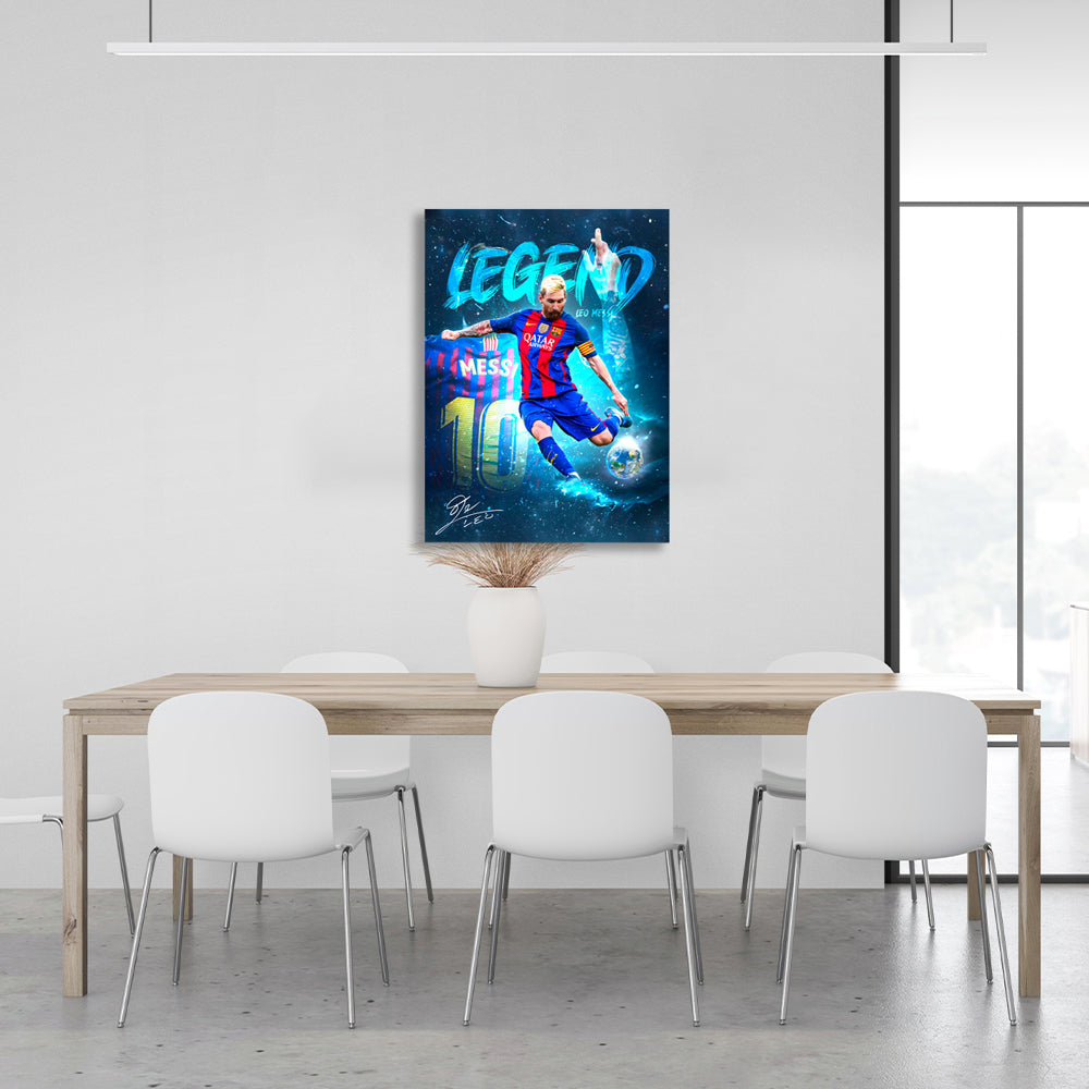 Lionel Messi Barcelona Legend Canvas Wall Art Print