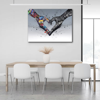 For home Heart Canvas Wall Art Print