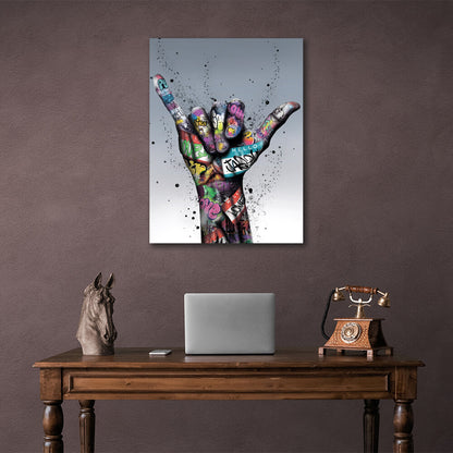 For home Shaka Canvas Wall Art Print