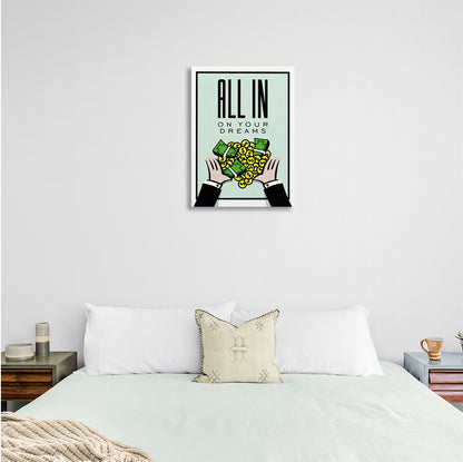 Monopoly bet everything on your dreams Canvas Wall Art Print