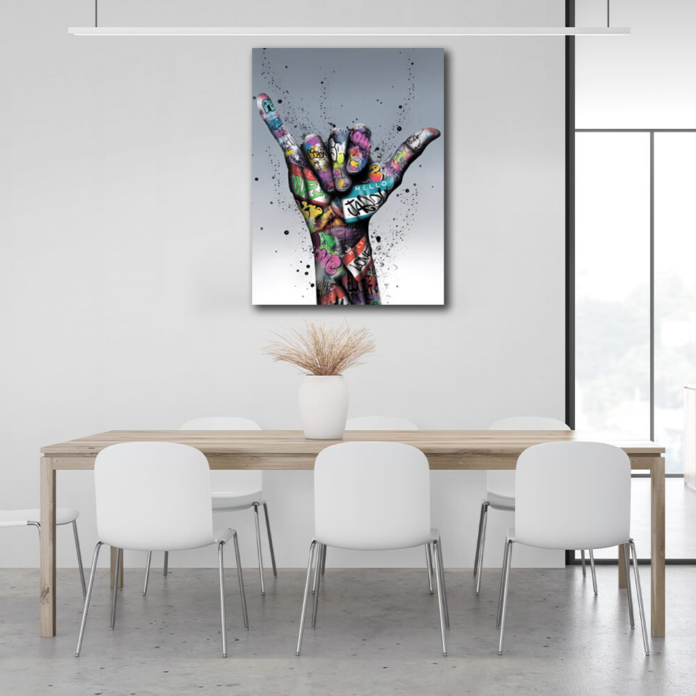 For home Shaka Canvas Wall Art Print