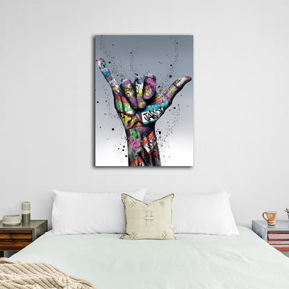 For home Shaka Canvas Wall Art Print