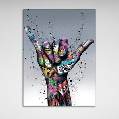 For home Shaka Canvas Wall Art Print