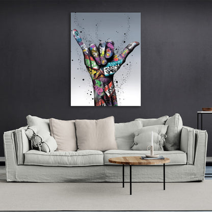 For home Shaka Canvas Wall Art Print