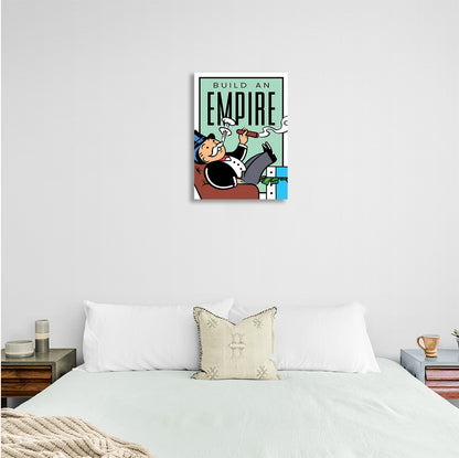 Build your empire Monopoly Canvas Wall Art Print