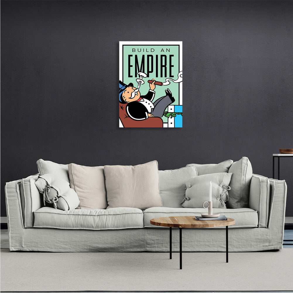 Build your empire Monopoly Canvas Wall Art Print