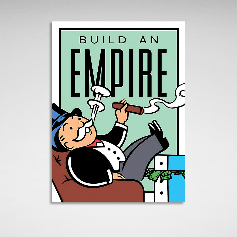 Build your empire Monopoly Canvas Wall Art Print