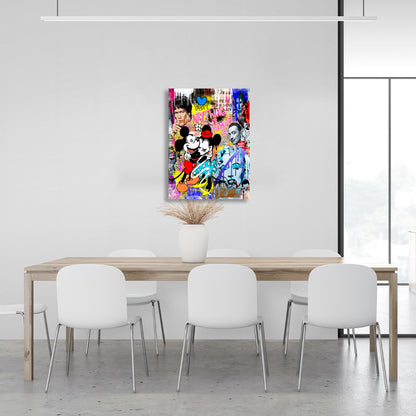 Micky anything is possible graffiti Canvas Wall Art Print