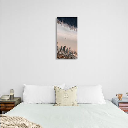 City and forest Canvas Wall Art Print