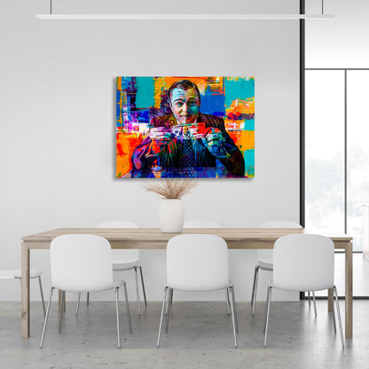 Wolf of Wall Street graffiti Motivational Canvas Wall Art Print