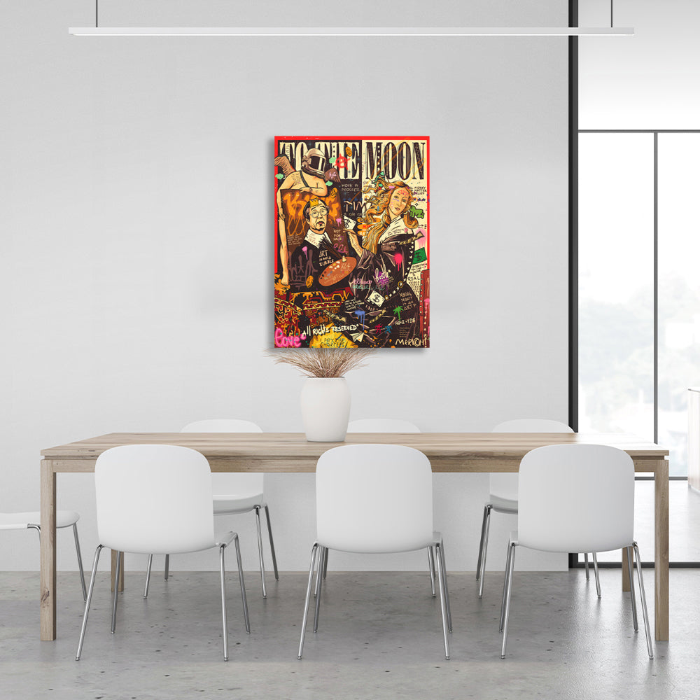 Satoshi Nakamoto Bitcoin Graffiti Magazine Inspirational Canvas Wall Art Print