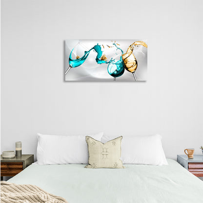 Glasses and ships Canvas Wall Art Print For Kitchen