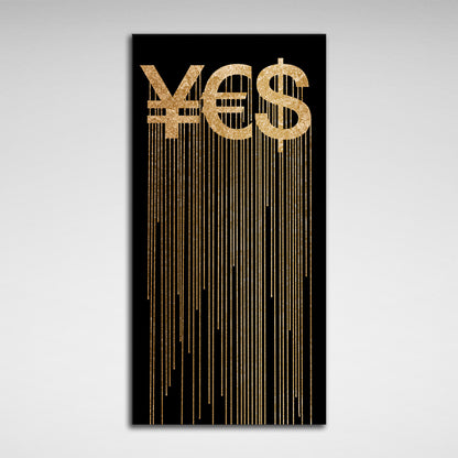 To motivate YES Motivational Canvas Wall Art Print