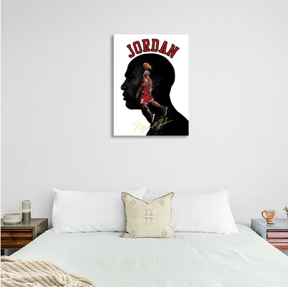 Basketball player Michael Jordan Canvas Wall Art Print