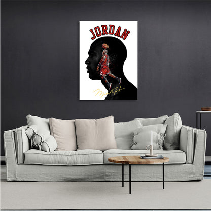 Basketball player Michael Jordan Canvas Wall Art Print