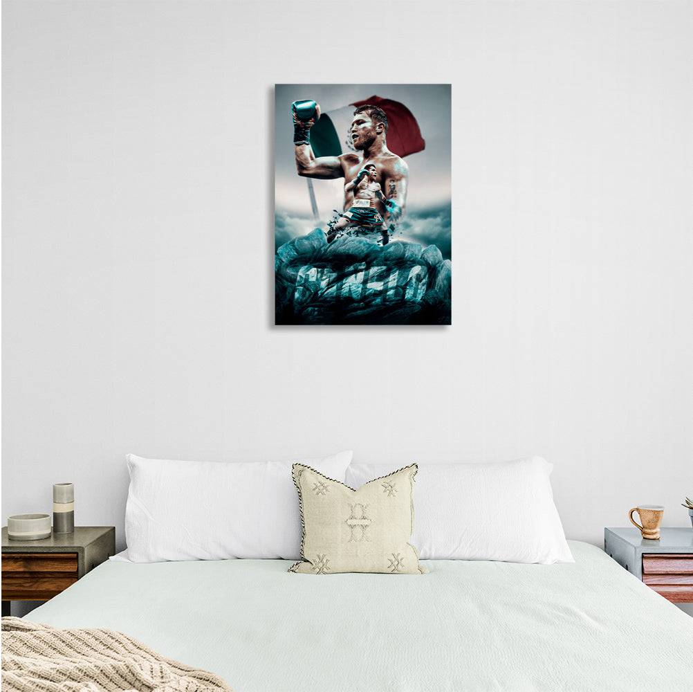 boxer Saul Canelo Alvarez. Canvas Wall Art Print