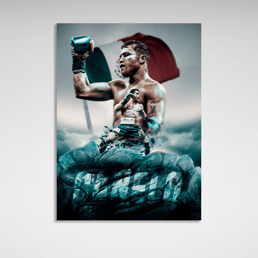 boxer Saul Canelo Alvarez. Canvas Wall Art Print