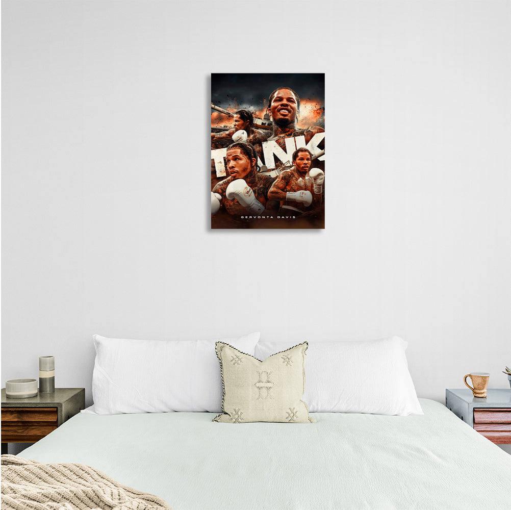 Boxer Jervonta Davis Canvas Wall Art Print