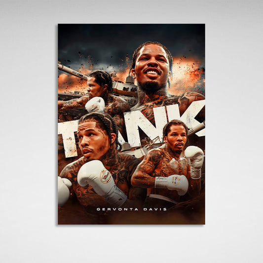 Boxer Jervonta Davis Canvas Wall Art Print